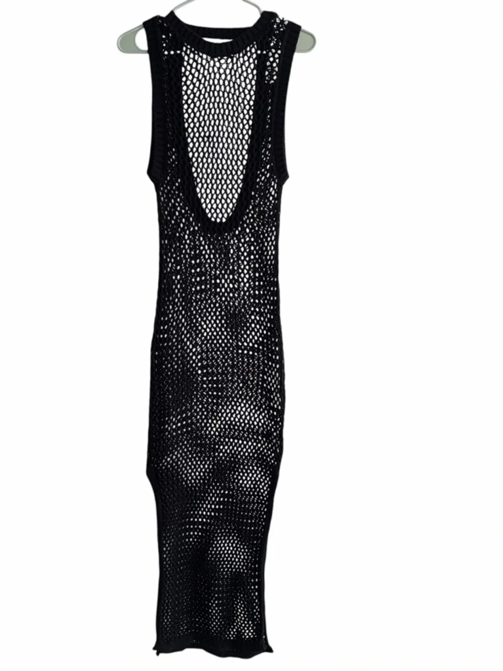 Beach Riot Holly Sheer Open Knit Cover-Up Dress, Size S - Picture 4 of 8